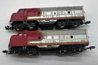 Bachmann set of 2 Santa fe Diesel Locomotives both powered N SCALE Used Excellent No Box