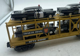 MTH Railking 30-76068 Pennsylvania PRR Auto Carrier Flat Car w/ PA State Police Cars O SCALE Like New