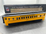 MTH Rugged Rails 33-6239 Pittsburgh Steelers O-27 Madison Coach Car - Pittsburgh Steelers Coach No. O SCALE. Like New