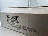 K-Line k-4618a Canadian Pacific CP Aluminum Passenger cars 15" 2 pack w/ streamlighting O SCALE Like New