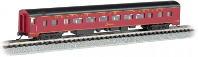 Bachmann 14257 Norfolk Western N&W 85' Smoothside coach with lighted interior #1728   N SCALE
