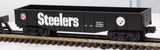 MTH 30-4127A Steelers gondola ( missing containers) Scale O SCALE Like New