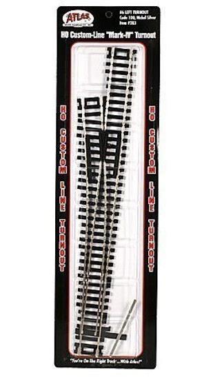 Atlas 283 #6 LEFT TURNOUT-MARK 3 Code 100 nickel silver HO SCALE NEW