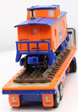 Lionel TMT-18405 Flatbed Toy Truck with Operating Lights-Sound Caboose O Scale Like New