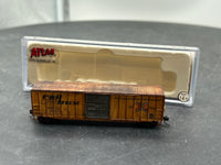 Atlas 50 000 700 50' 6" Box Car Railbox (Large Logo) (Yellow/Black) N SCALE WEATHERED AS IS Used Excellent