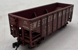 Atlas 41242 WM 55 Ton Fishbelly Hopper Fast Freight Oxide Red/White N Scale WEATHERED AS IS Like New