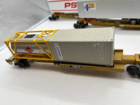 MTH Premier 20-95035 T.T.U.X. Spline Cars and Loads. 5 Car set  O SCALE Used Excellent as is