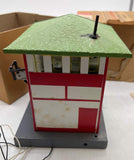 Gilbert American Flyer 593 tower white/ red trim s scale  Used Damaged Box