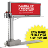 Menards 275-9029 Lighted Billboard w/ 26 Interchangeable signs O SCALE NEW