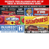 Menards 275-9029 Lighted Billboard w/ 26 Interchangeable signs O SCALE NEW