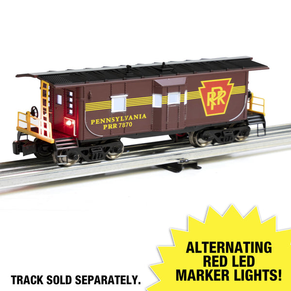 Menards 275-9313 Pennsylvania Railroad PRR Caboose with Lights  O SCALE NEW