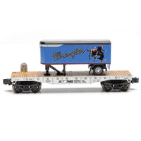 Menards 275-9392 Norfork Southern NS 2-Piece Flatcar with 1954 GMC Wrangler Tractor & Trailer Set O Scale NEW limited