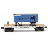 Menards 275-9392 Norfork Southern NS 2-Piece Flatcar with 1954 GMC Wrangler Tractor & Trailer Set O Scale NEW limited