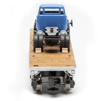 Menards 275-9392 Norfork Southern NS 2-Piece Flatcar with 1954 GMC Wrangler Tractor & Trailer Set O Scale NEW limited