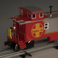 Menards 275-9440 Santa Fe Warbonnet Caboose with Lights O SCALE NEW