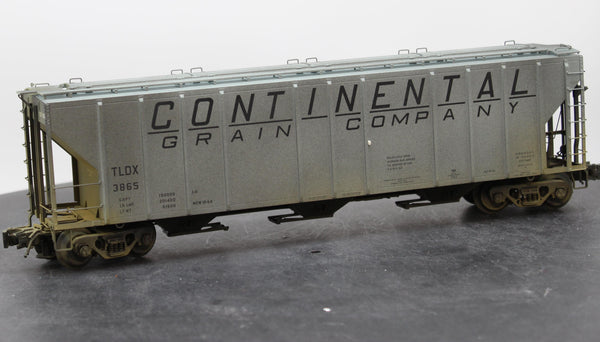 Atlas 6380-3 PS 4427 low side covered hopper O SCALE WEATHERED AS IS Like New