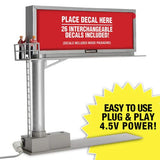 Menards 279-3693 Backlit Lighted Billboard w/ 26 Interchangeable signs O SCALE NEW