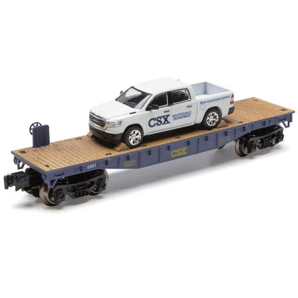 Menards 279-9387 CSX Flatcar with CSX Dodge Ram Truck NEW