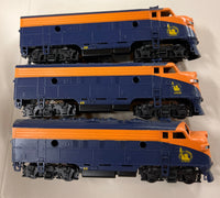 HO Scale Bargain Engine 75 Jersey Central Set of 3 Diesel Engines NONPOWERED Used VG