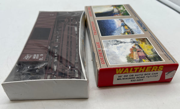 Walthers 932-5854 MILWAUKEE ROAD 50' DD Auto Box Car Kit #271737 HO Scale NEW