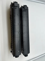 MTH 30-2158-1, 30-2158-3 Pennsylvania Doodlebug Diesel Engine - Cab No. 4666 With Protosound and Non-Pwd Diesel Engine (Set of 2) O Scale Used as is —Roof Crack on NonPwd unit  Damaged Box