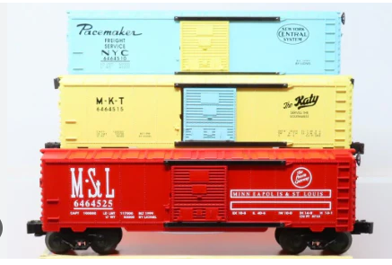 Lionel 6-29267 sealed 6464 series viii boxcars Minn & St. Louis, MKT, Lionel 6-29267 sealed 6464 series viii boxcars Minn & St. Louis, MKT,