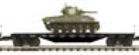 MTH Premier 20-90545C Chesapeake & Ohio 50-Ton 41' Wood Flat Car w/Sherman Tank Load O SCALE NEW