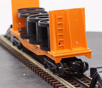 K-Line K-6675 Illinois Central Flatcar with spools O SCALE Like New