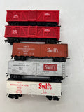 SET OF 5 SWIFT CARS HO SCALE Used Excellent No Box AS IS