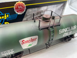 Weaver U1334LD Sinclair Oils 9132 40' Tank Car 3 RL O SCALE WEATHERED AS IS Like New