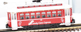 MTH Railking 30-5237 Christmas Bump-n-Go Trolley With LED Lights Candy Cane Express O SCALE Like New