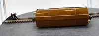 MTH Tinplate 10-1042 Boxcar yellow & brown roof with brass trim O SCALE Like New