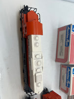 American Flyer Lionel Illinois Central Gulf IC 6-48001, 6-48701, 4-9712 GP-20 Diesel Locomotive, Caboose, & Boxcar S SCALE Like New