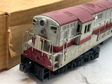 Lionel POSTWAR 2321 LACKAWANNA TRAINMASTER DIESEL LOCOMOTIVE MAROON ROOF O SCALE Used Damaged Box