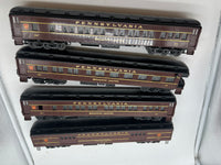 Williams 4 Car Pennsylvania Railroad PRR Broadway Limited Passenger Car set O SCALE Used Excellent