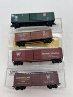 Lot of 4 cars PRR, Misc Billboard Reefer 01 N SCALE  Like New limited deal