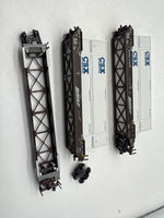 Kato 106-6167 BNSF CSX Gunderson Maxi IV Double stack car (missing load 1 car) N SCALE Used Damaged Box