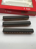 Arnold Rivarossi 0536 Great Northern GN Empire Builder Passenger Car Set N SCALE Like New