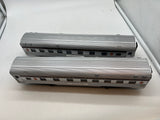 K-Line k-4618a Canadian Pacific CP Aluminum Passenger cars 15" 2 pack w/ streamlighting O SCALE Like New