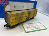 Atlas 6700 Custom Decorated Union Refrigerator Trainsit Co Puritan Malt Woodside Reefer Car O SCALE WEATHERED AS IS Used Excellent