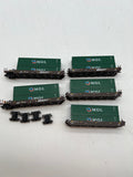 Kato 106-6153 BNSF Gunderson MAXI-I Double Stack Car set w/ containers N SCALE Used Excellent