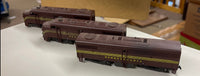 HO Scale Bargain Engine  120 Set of 3 PRR Diesel Engines Used VG