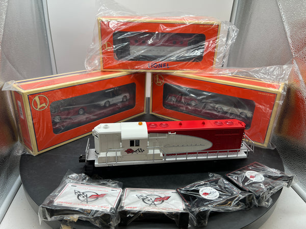 Lionel 6-11984 Corvette GP-7 train set with 4-diecast 'Vettes 1999 O scale NEW