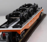 K-Line K691-8011 Timken Bulkhead flat Car with Wheel Load O SCALE Like New