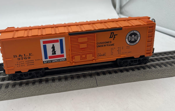 Lionel 6-9769 Bessemer & Lake Erie BLE Boxcar BUY US SAVINGS BONDS O SCALE Like New