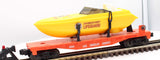 Lionel 6-16970 LOS ANGELES LA COUNTY Flatcar with Operating Lifeguard Boat #6424 O Scale Used Excellent