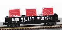 MTH 30-4159B RAILKING Mon Valley Works Gondola with (3) LCL Containers O SCALE Like New