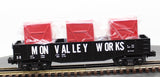 MTH 30-4159B RAILKING Mon Valley Works Gondola with (3) LCL Containers O SCALE Like New