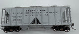 Bowser 5607 70 TON 2 BAY COVERED HOPPER KIT EDGAR BROS CLAY  HO SCALE ROAD # 25075 Like New