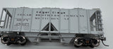 Bowser 5607 70 TON 2 BAY COVERED HOPPER KIT EDGAR BROS CLAY  HO SCALE ROAD # 25075 Like New